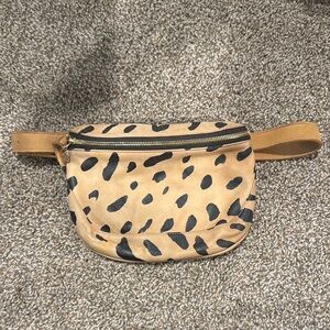 Leopard Print Tan Belt Bag